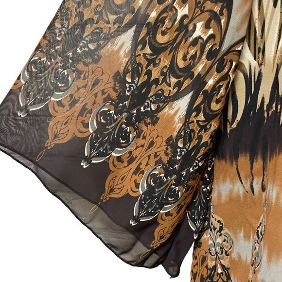 Dressbarn Flowy Jacket + Tank Large Womens Top NWT Brown Black Womens Top NWT - Picture 8 of 11